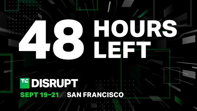Exclusive passes to TechCrunch Disrupt 2023 available in less than 48 hours.